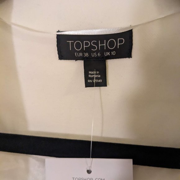 NWT - TOPSHOP - White Blazer (Size 6) - Picture 3 of 4